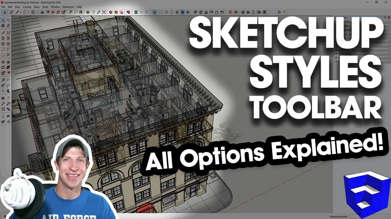 Using The Styles Toolbar In Sketchup All Tools Explained The