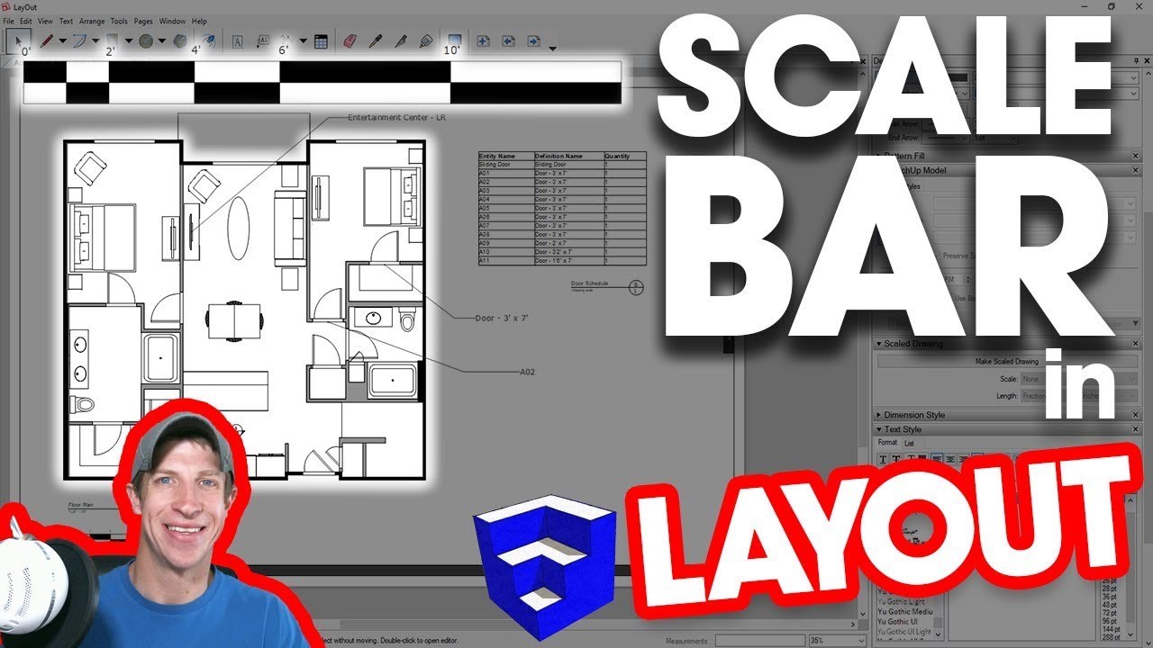 Creating a SCALE BAR in Layout 2018 - The SketchUp Essentials