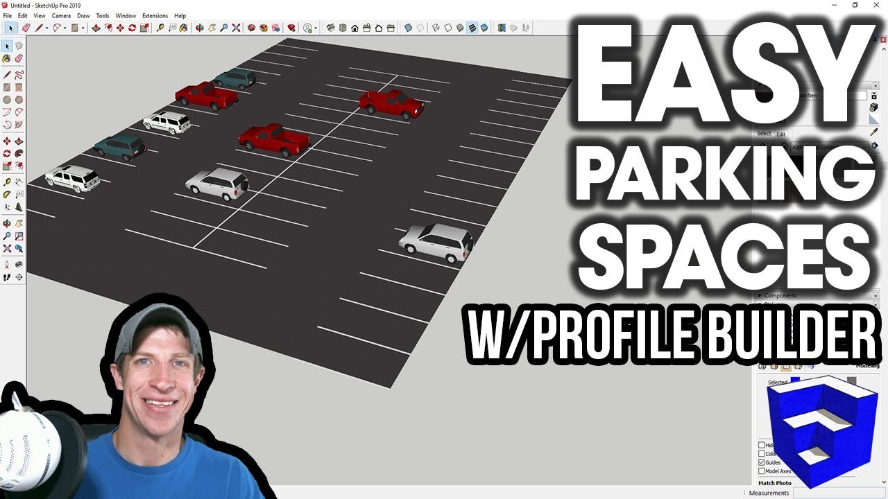 EASY PARKING SPACES with Profile Builder for SketchUp - The SketchUp