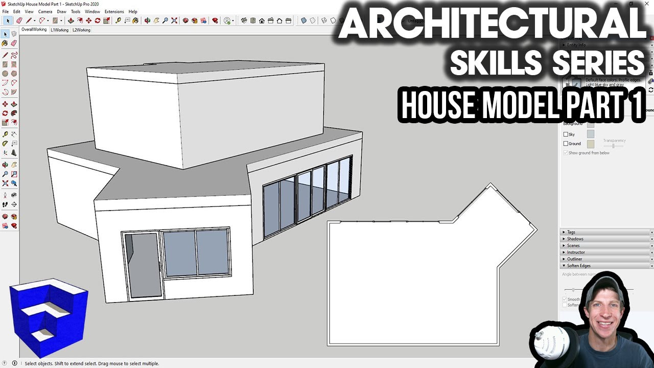 HOUSE MODELING in SketchUp Part 1 - Setup and Windows - The SketchUp