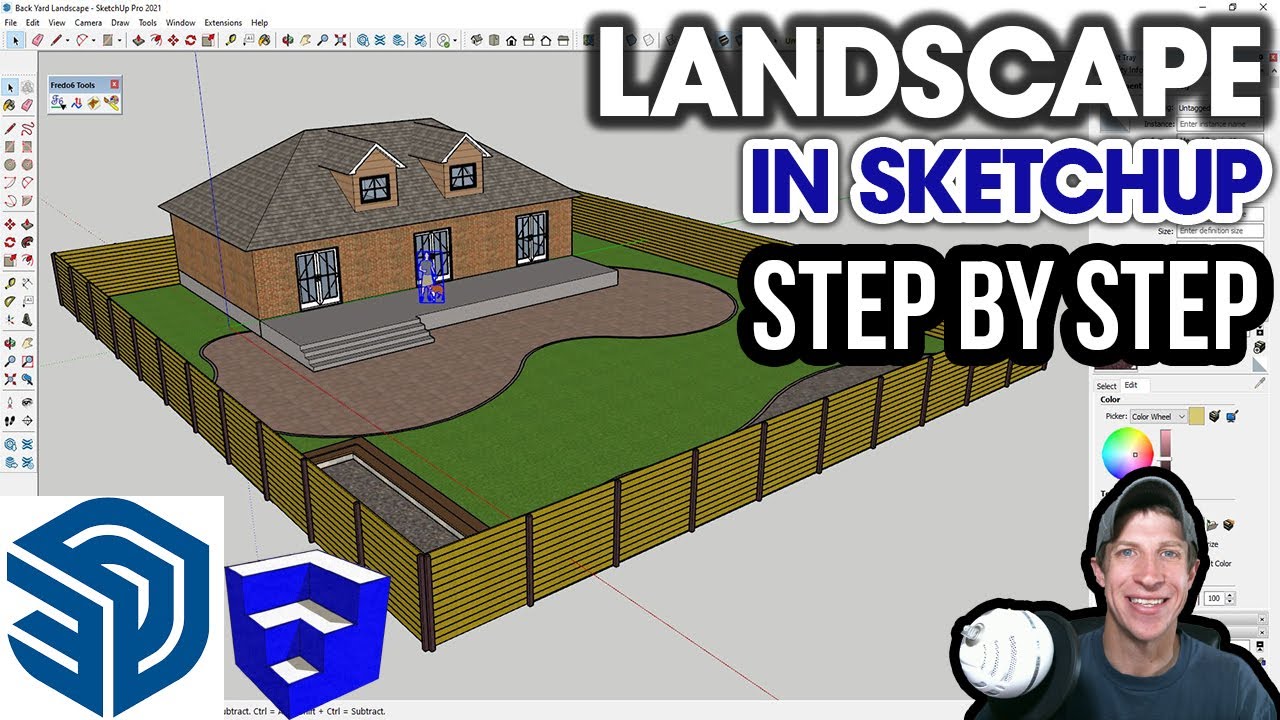 How to Model a Landscape in SketchUp - STEP BY STEP Tutorial - The