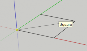 Drawing a square in SketchUp