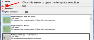 SketchUp Template Options