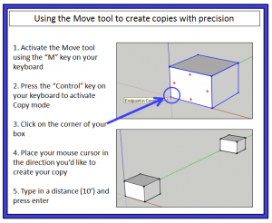 Making Precise Copies with the SketchUp Move Tool