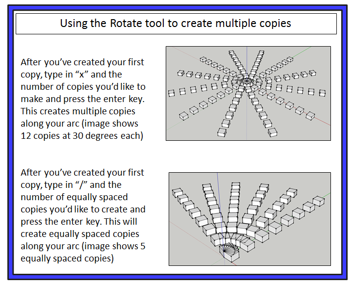 Creating Multiple Copies Along A Radius With The SketchUp Rotate Tool The SketchUp Essentials
