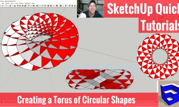 Creating a Rotated Torus in SketchUp with Arcs – No Extensions Needed!