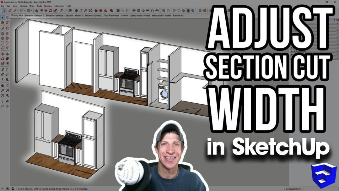 CHANGING SECTION CUT WIDTH IN SKETCHUP - The SketchUp Essentials