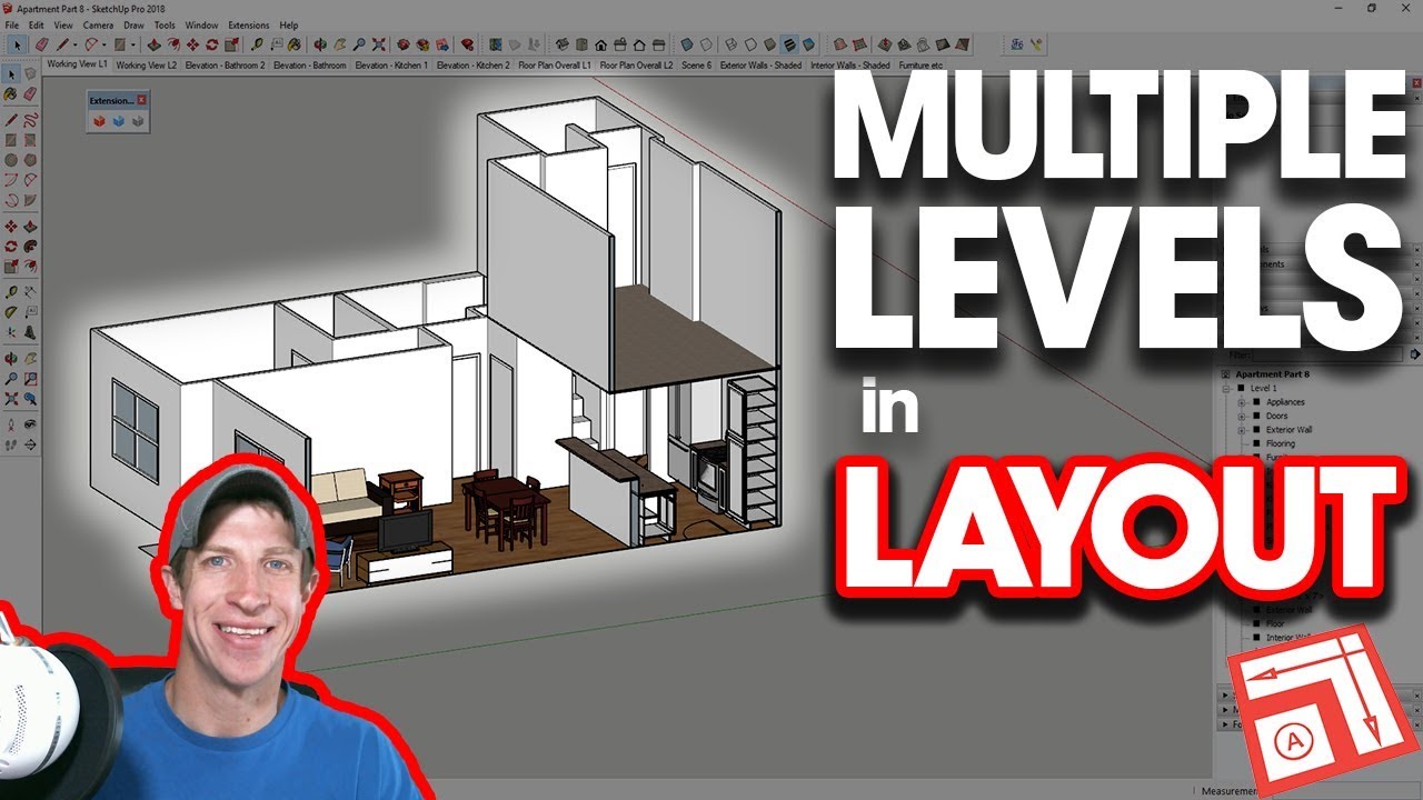 MODELING FOR MULTIPLE LEVELS in SketchUp and Layout - Interior Design ...