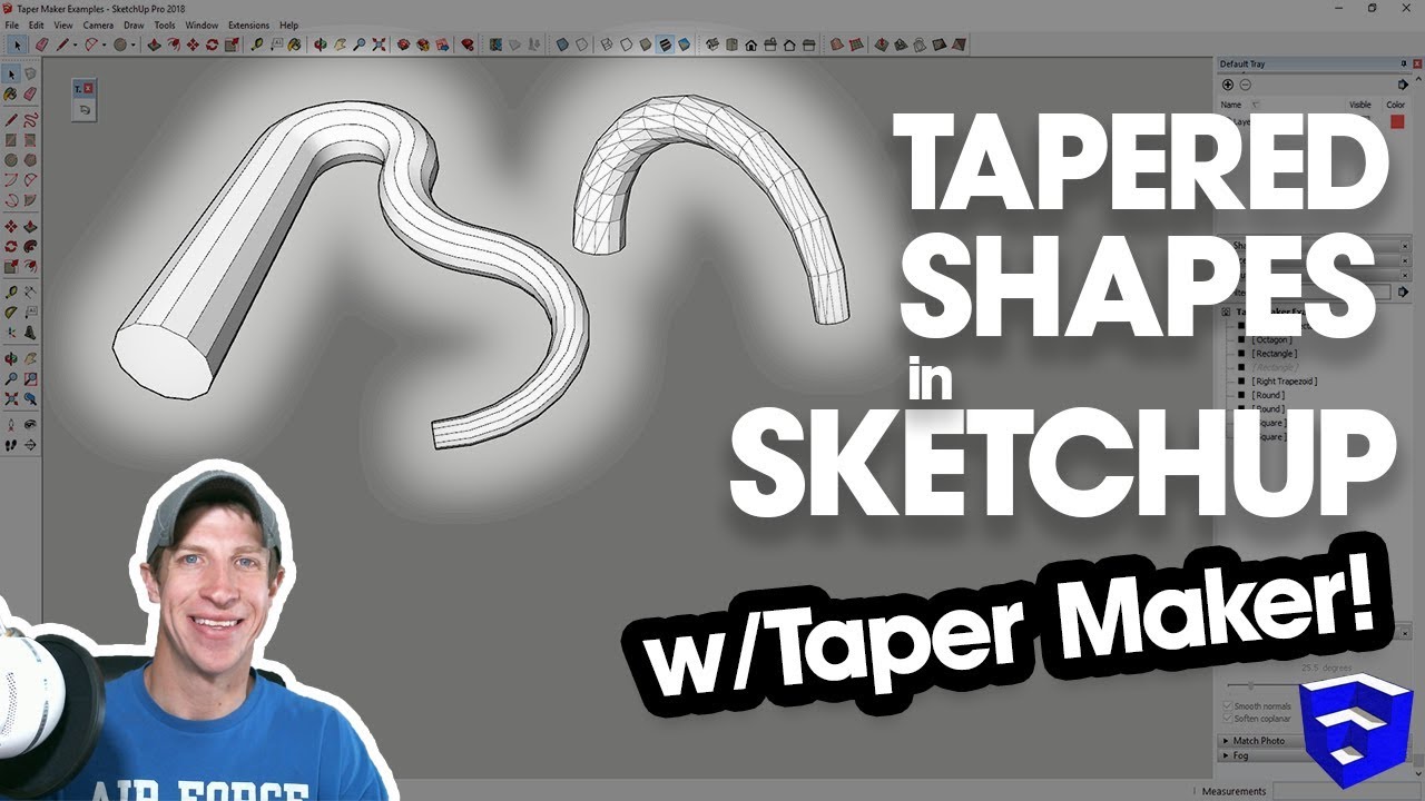 TAPERED SHAPES IN SKETCHUP With Tape Maker The SketchUp Essentials   Maxresdefault 2 