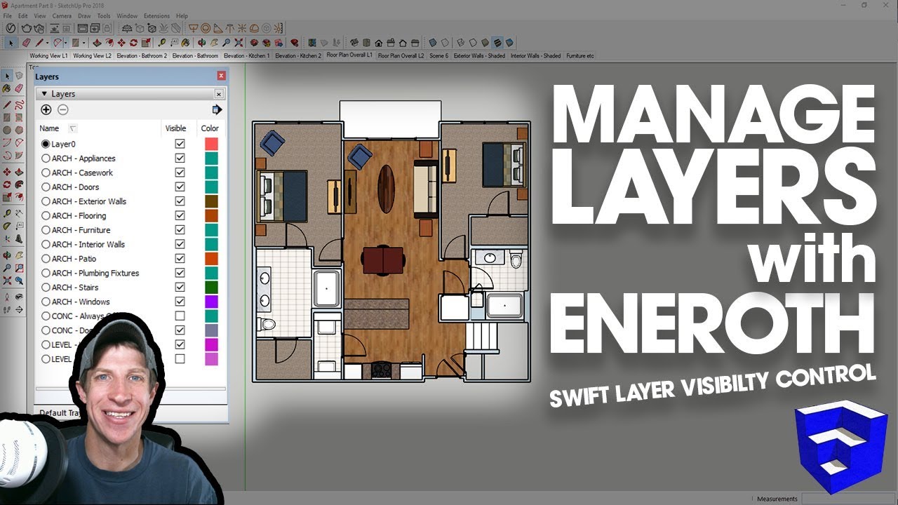 Eneroth Swift Layer Visibility Control For SketchUp - MANAGE LAYERS ...