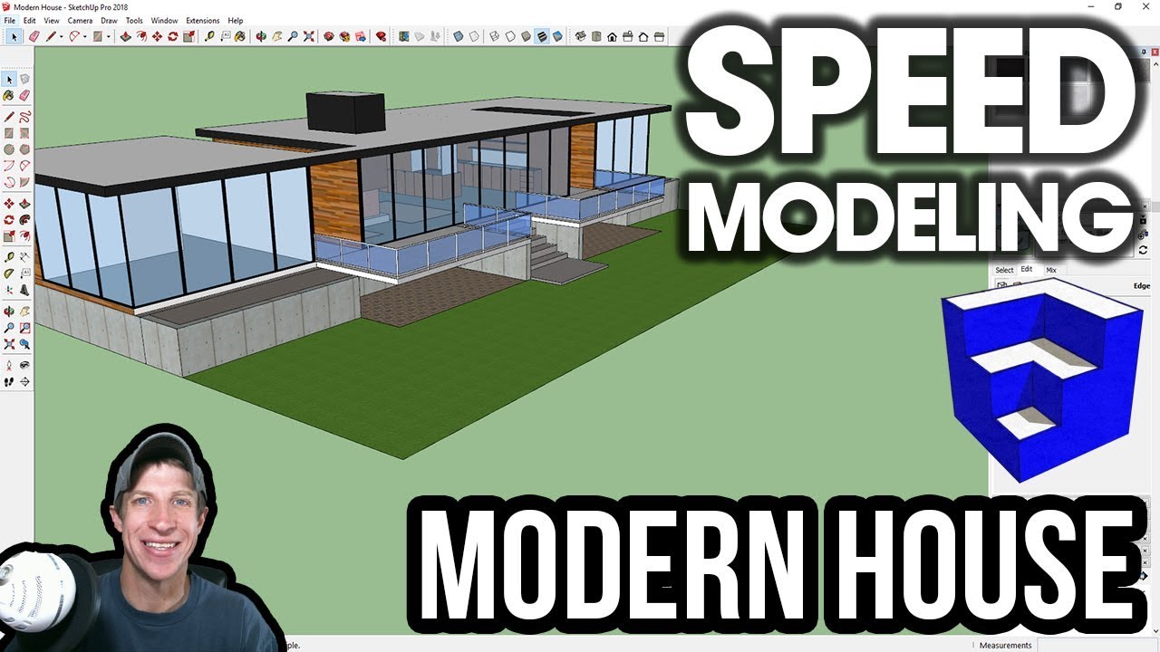 MODERN HOUSE SPEED BUILD - SketchUp Speed Modeling - The SketchUp ...