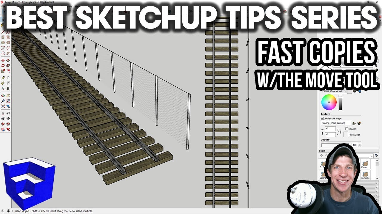 BEST SketchUp Tips Series Fast Copies with the Move Tool The