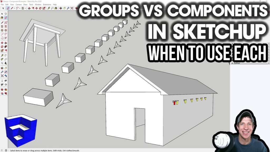 GROUPS VS COMPONENTS in SketchUp – When to Use Each! - The SketchUp ...