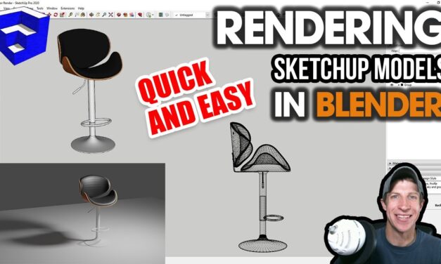 Rendering a SketchUp Model IN BLENDER! Quick and Easy Tutorial